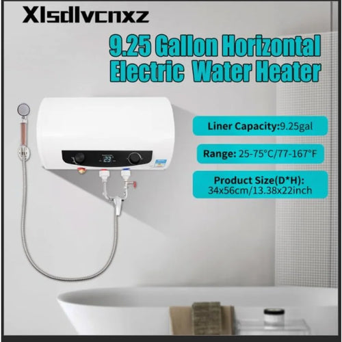 1500W Electric Water Heater 10 Gallon 110V Wall Mounted Tank for Bathroom and Kitchen Use Energy Efficient Rapid Heating with B