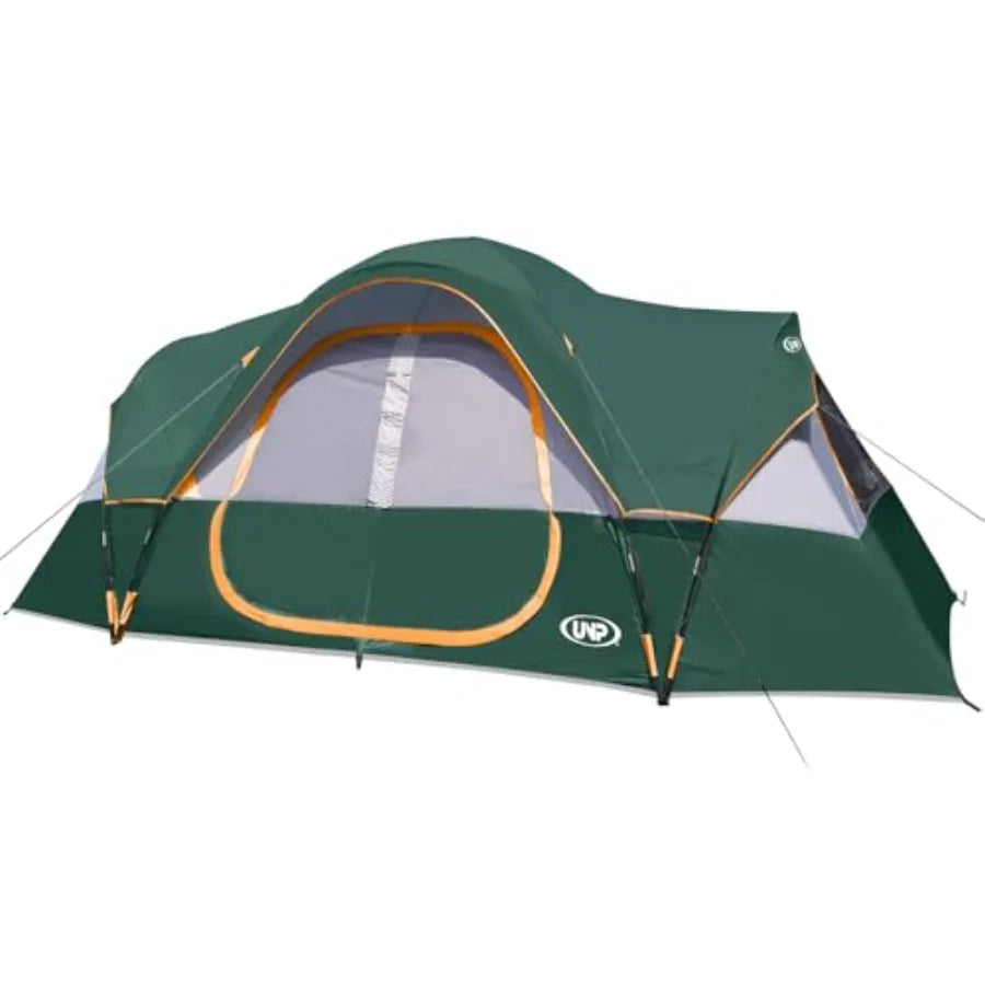 Camping Tent 10-Person-Family Tents Parties Music l Tent Big Easy Up 5 Large Mesh Windows Double Layer 2 Room Waterproof Weathe