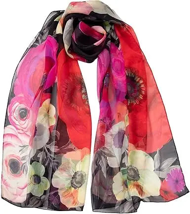 100% Silk Long Scarves for Women - Italian Crafted, Fashionable & Elegant Accessories
