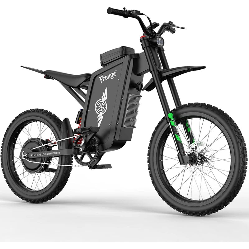 Freego X3 Electric Dirt Bike for Adults 8000W Motor Electric Motorcycle 72V50A Battery Speed 56MPH Electric Bike Hydraulic Brake