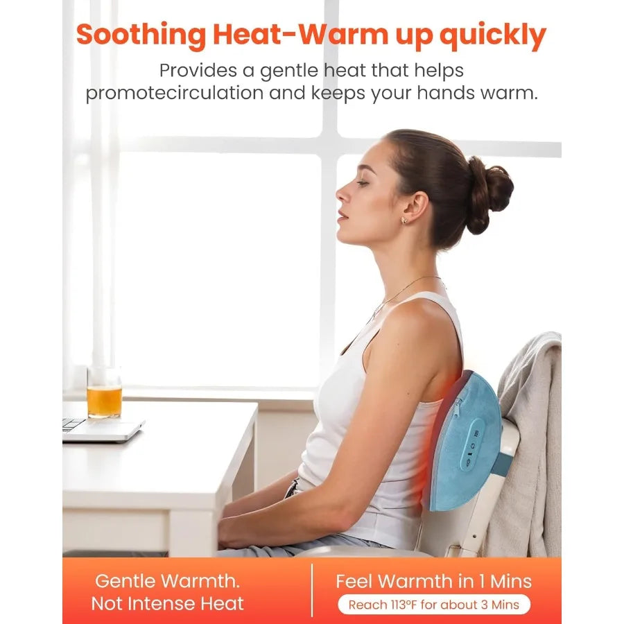 Shiatsu Neck and Back Massager with Heat Neck Massager Pillow with 3D Kneading Deep Tissue Cordless and Portable Soothes Muscle