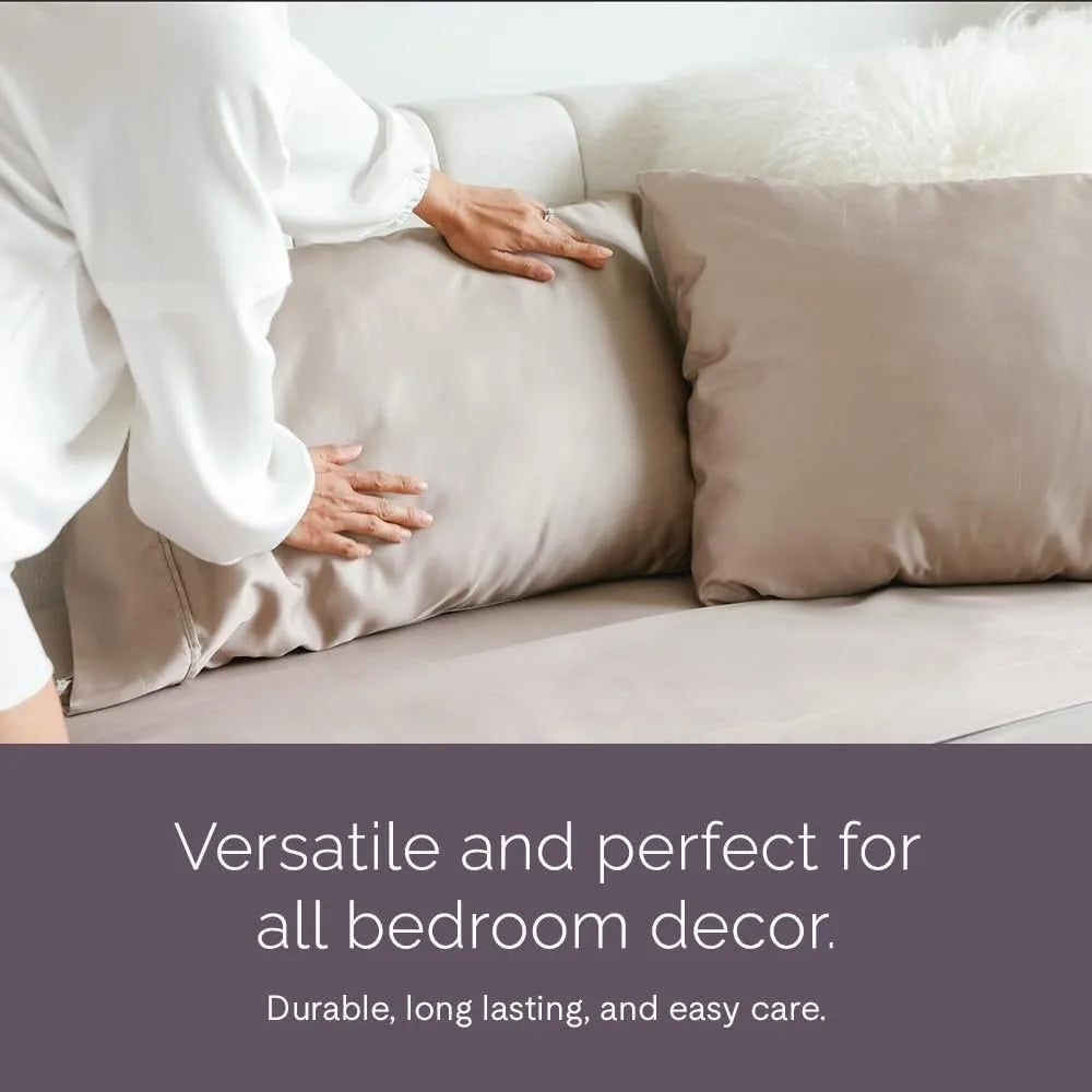 Jennifer Adams 1000 Thread Count Sheet Set – Luxury Viscose from Bamboo Poly Blend Sheets for Ultimate Comfort & Softness, Birch