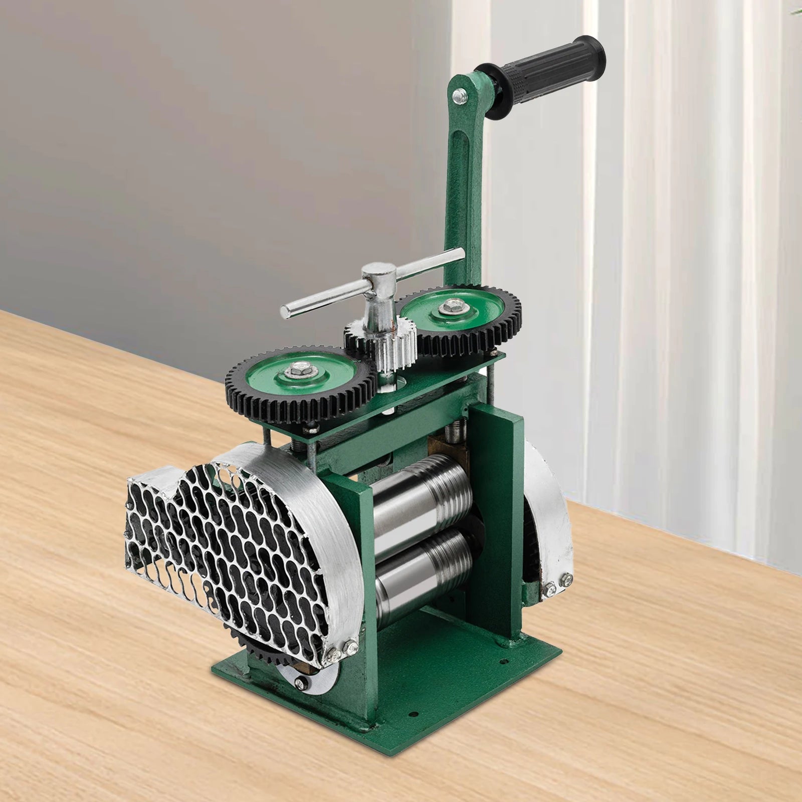 3-in-1 Rolling Mill Machine Manual Jewelry Rolling Mill Machine for Gold Silver Copper Metal Sheet Adjustable Press Thickness