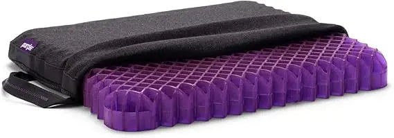 Royal Purple Seat Cushion - Car and Office Chair Support - Neutral Temperature Grid Cushion
