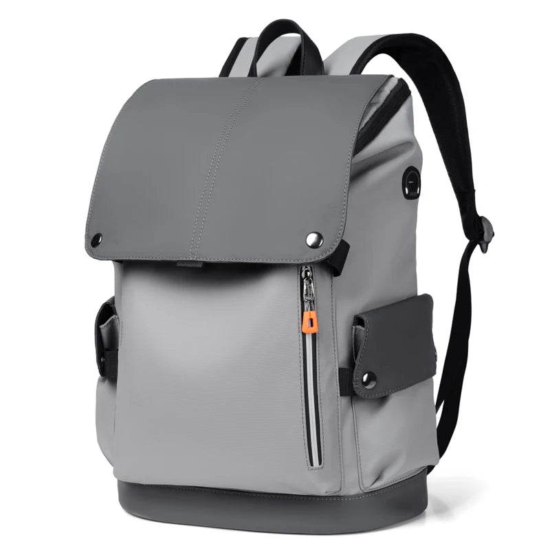 PU Leather Waterproof Men's Laptop Backpack Large Computer Backpack for Business Urban Man Backpack USB Charging