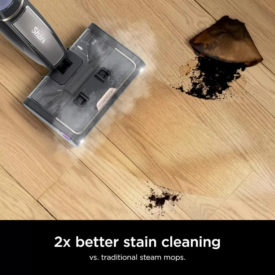 Steam Pickup 3-in-1 Steam Mop for Sealed Hard Floors Navy Lightweight Steam Cleaner with Deep Scrubbing Sanitizing Remove