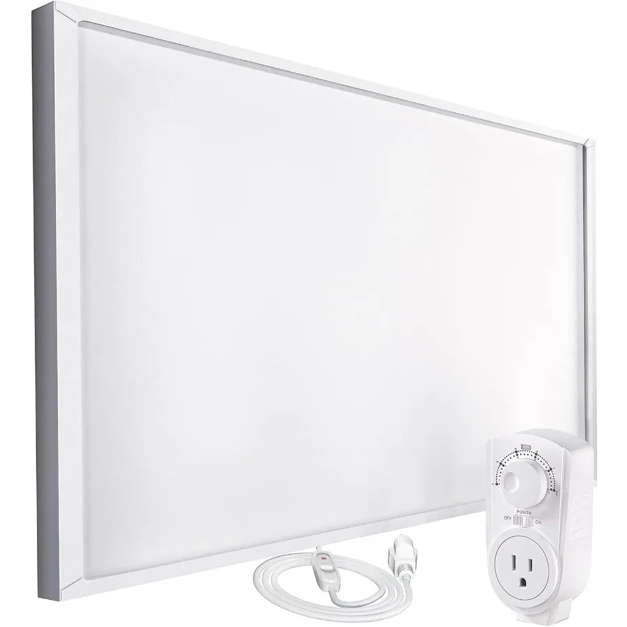 250W Infrared Wall Heater with Plug-In Thermostat for Efficient Room Heating Ideal for Bedrooms Bathrooms and Home Offices; Del