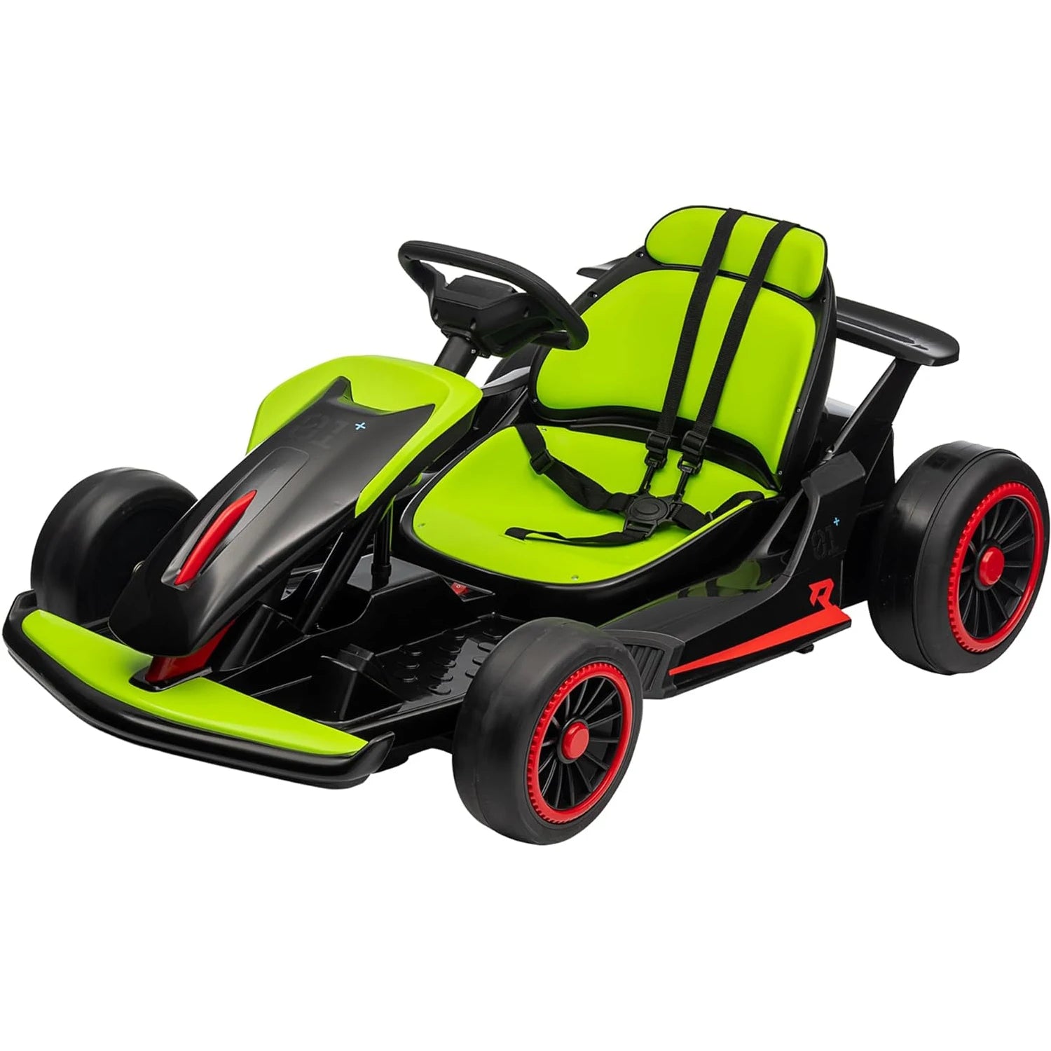 Go Kart, Electric Drift Kart Car with 24V 7Ah Outdoor Ride On Toy 2 * 200W Motor, 8.1 MPH, LED Lights 6-12 Years