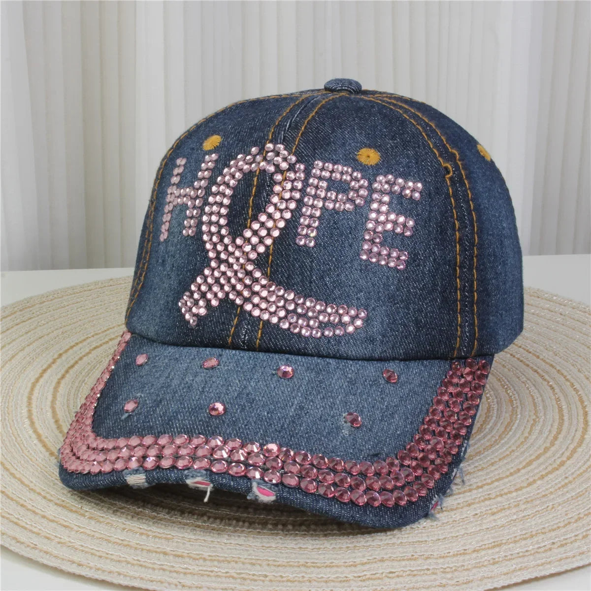 Wholesale Denim Baseball Caps Bling Rhinestone "TAKE ""LOVE" Heart  Snapback Hat A Dozen 12 pieces Mixed order