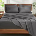 Ivellow 100% Egyptian Cotton Sheets King Size Set - 1200 Thread Count 6 PC 18 Deep Pocket King Size Bed Sheet Set，Durable Hotel