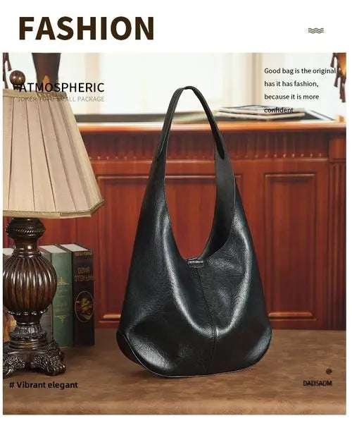 Large capacity cross-border women's bag 2025 new senior sense of soft leather armpit shoulder bag sub mother work commuting Tote