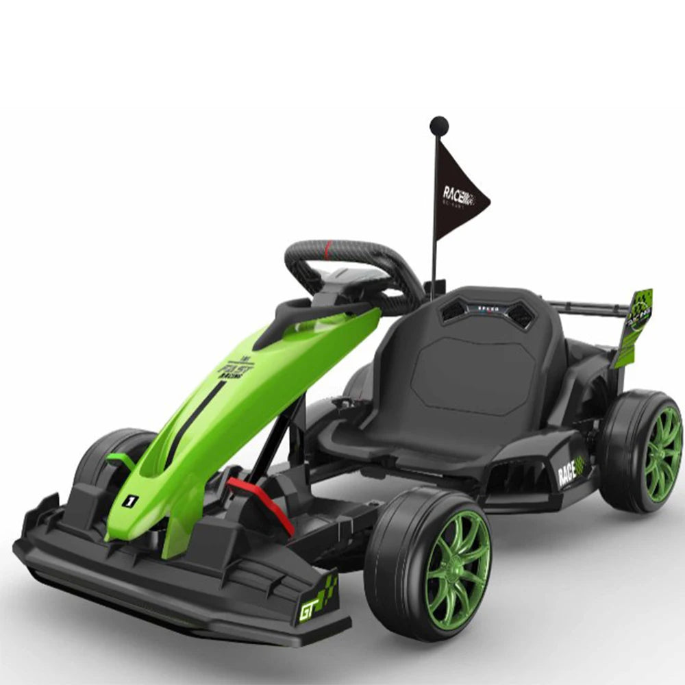 Electric Go Kart for Kids Electric Drift Kart Outdoor Race Toy 24V Ride On Toy Drifting Car with 2x200W Motors for 6+ Years Old