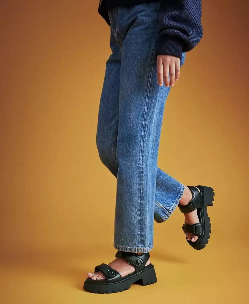 COACH | Brynn Buckled Leather Platform Sandals