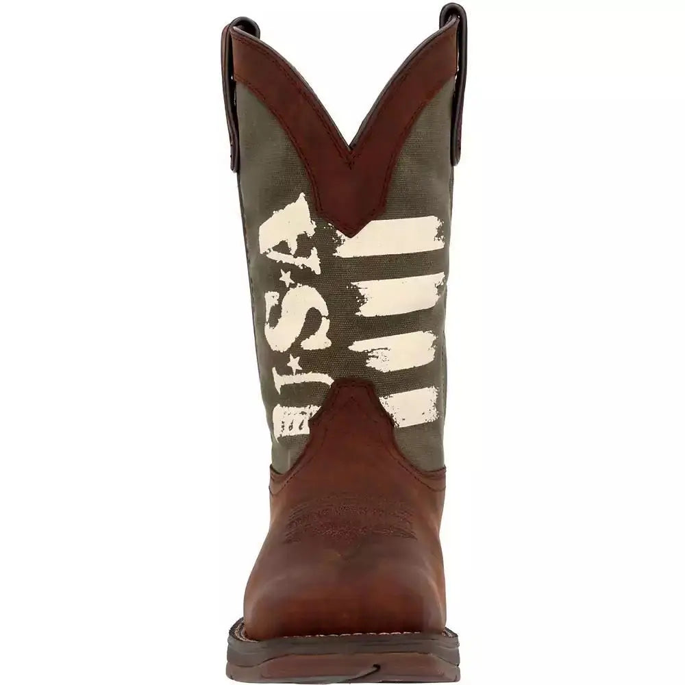 Durango | Men's Rebel by Army Green USA Print Western Boot