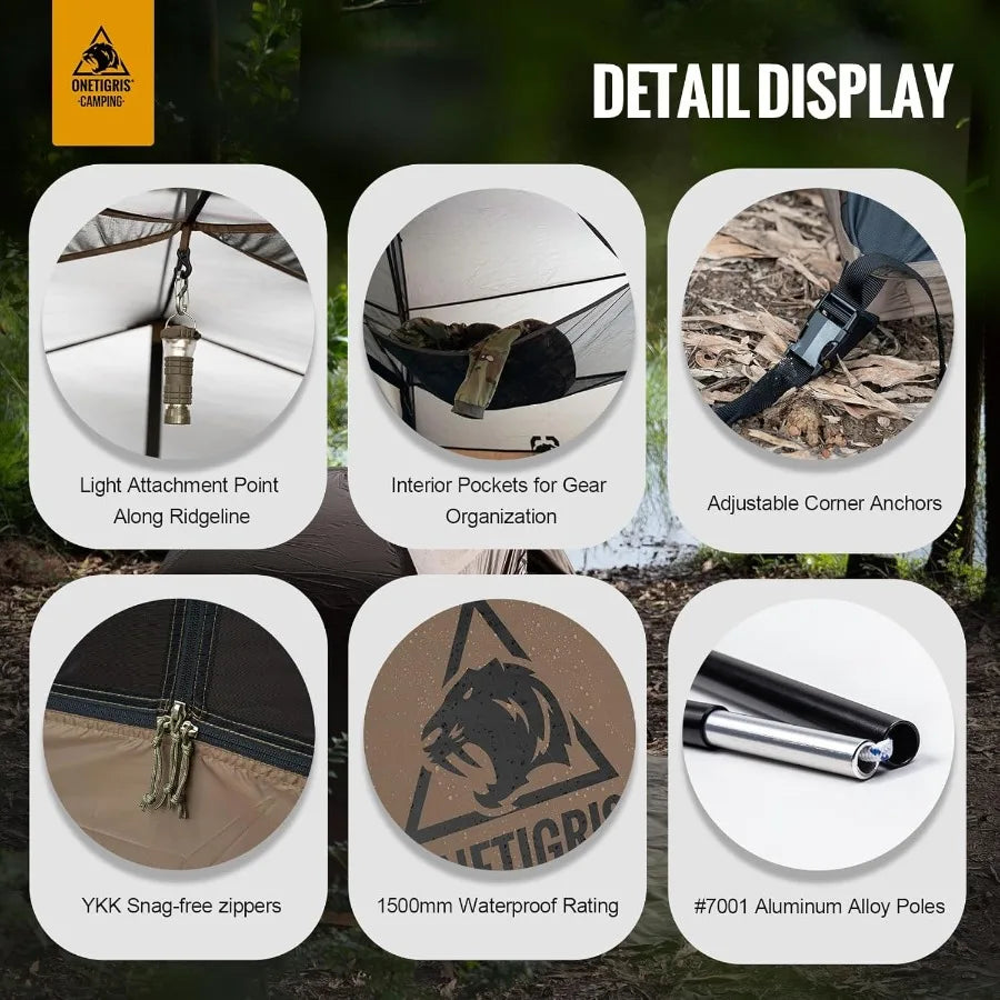 2 Person Backpacking Tent Shelter Free Standing Lightweight Waterproof 3 Season Camping Tent for Outdoor Hiking Mounta