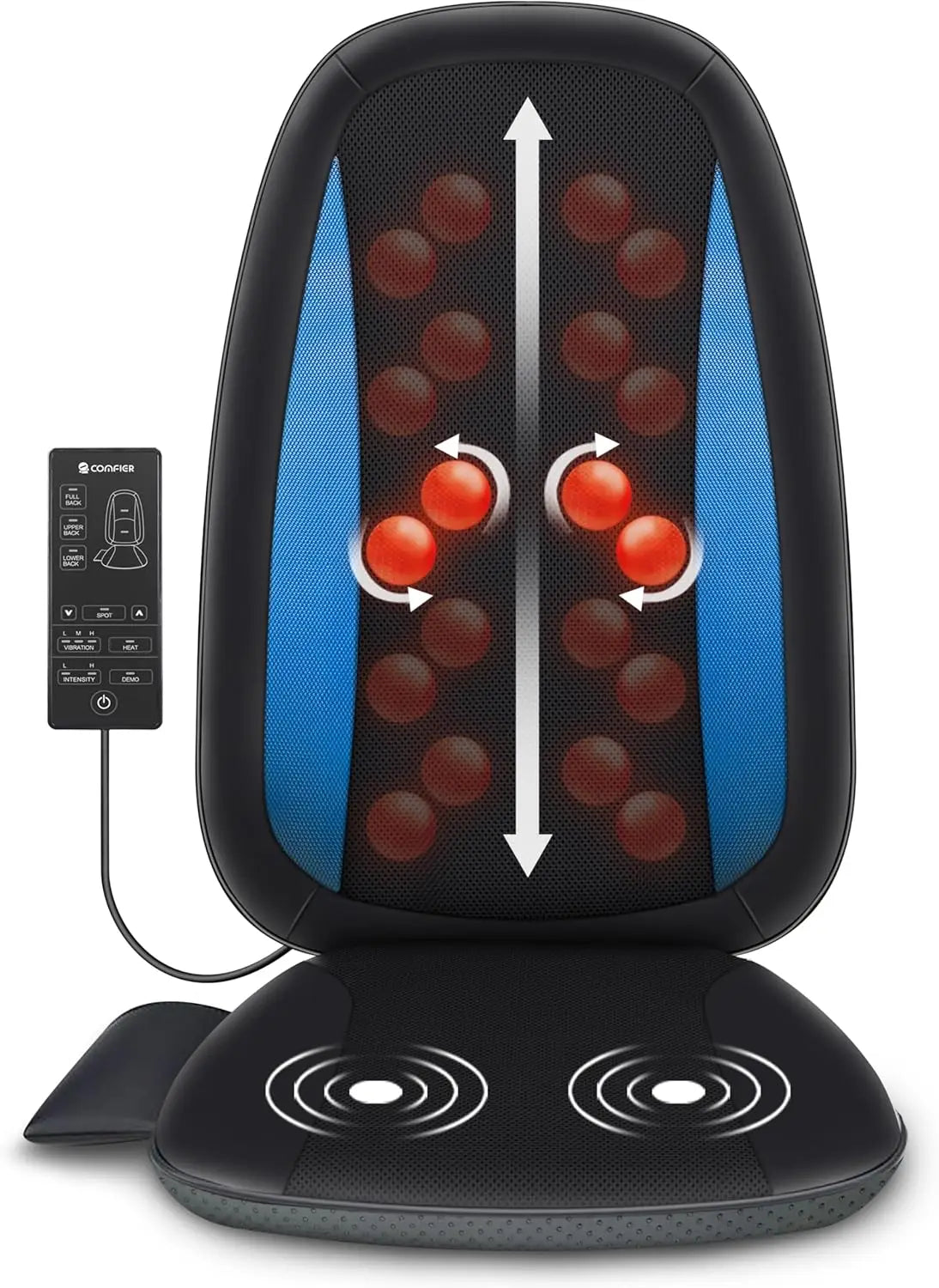 Shiatsu Back Massager with Heat,Deep Tissue Kneading Seat Cushion for Home or Office Chair,Valentine's Gift