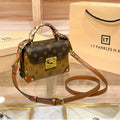 Brand women's handbag 2025 new autumn and winter retro commuting high-end designer shoulder crossbody bag trendy small square