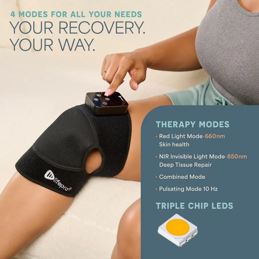 Red Light Therapy Knee Brace Portable Infrared Device for Daily Wellness, amp Relaxation Ideal Knee Massager for Athletes and Ac