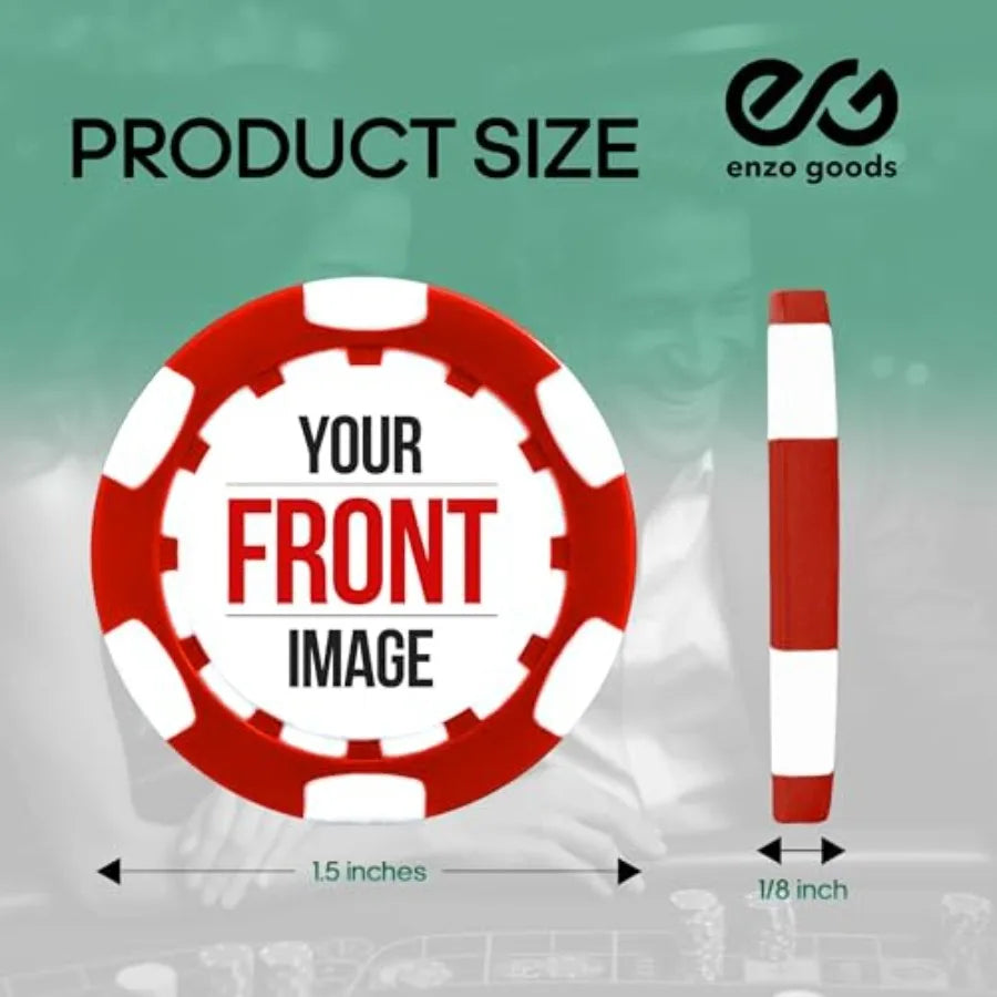 Custom Poker Chips 50 100 200 or 500 pcs Personalized Poker Chips with Logo Durable Acrylic Material Premium Black and Red Colo