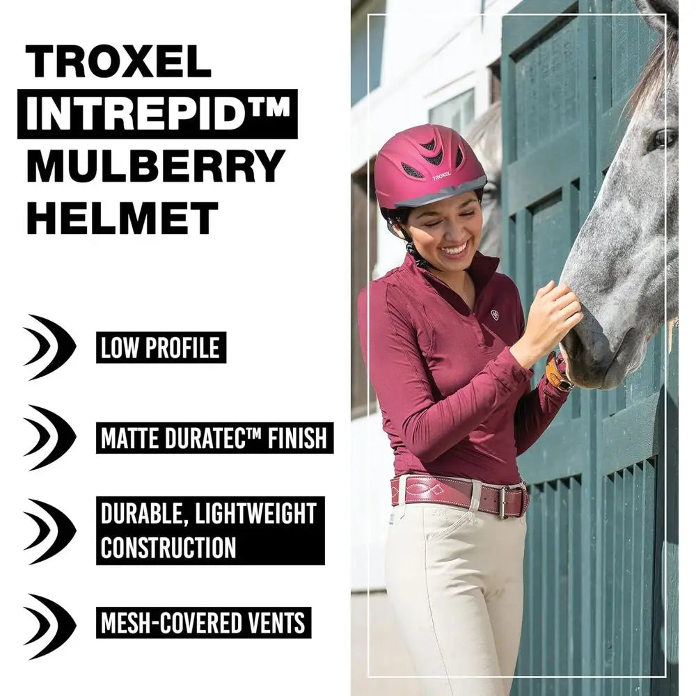 Intrepid Saddle Helmet by Troxel: Low-Profile, Adjustable Safety Gear for Horse Riding