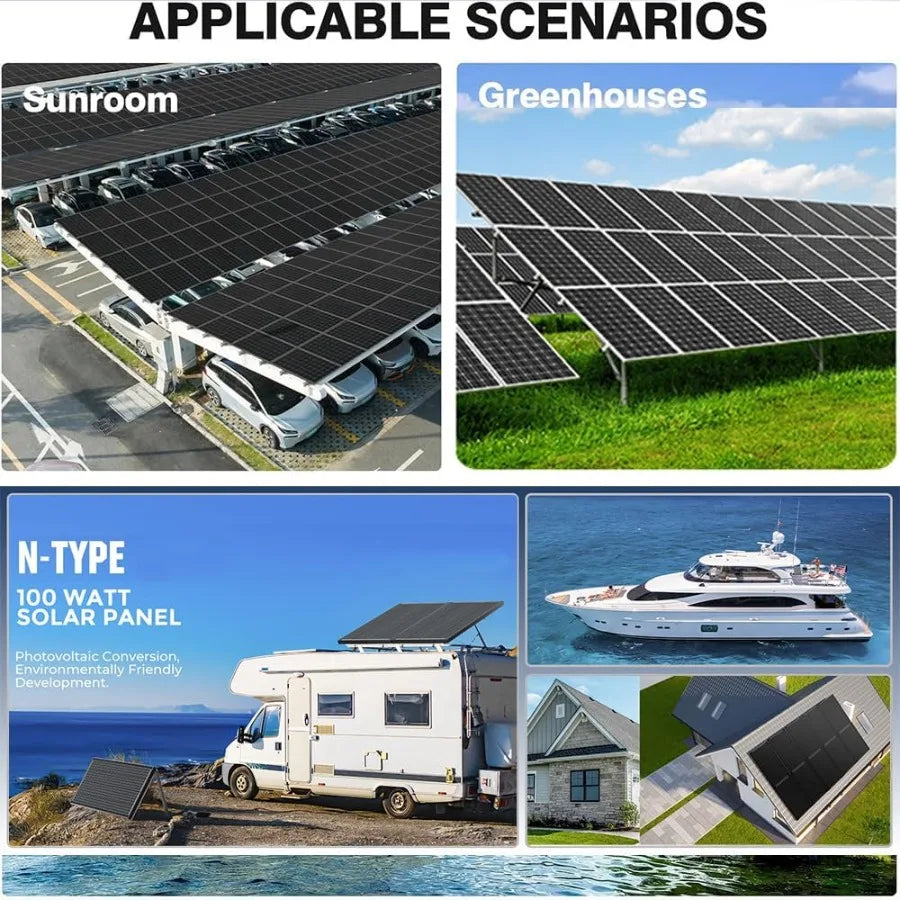 300 Watt Solar Panel 12V Monocrystalline PV Module with 25 High Efficiency for OffGrid Home RV Rooftop Boat Caravan Cabin and F