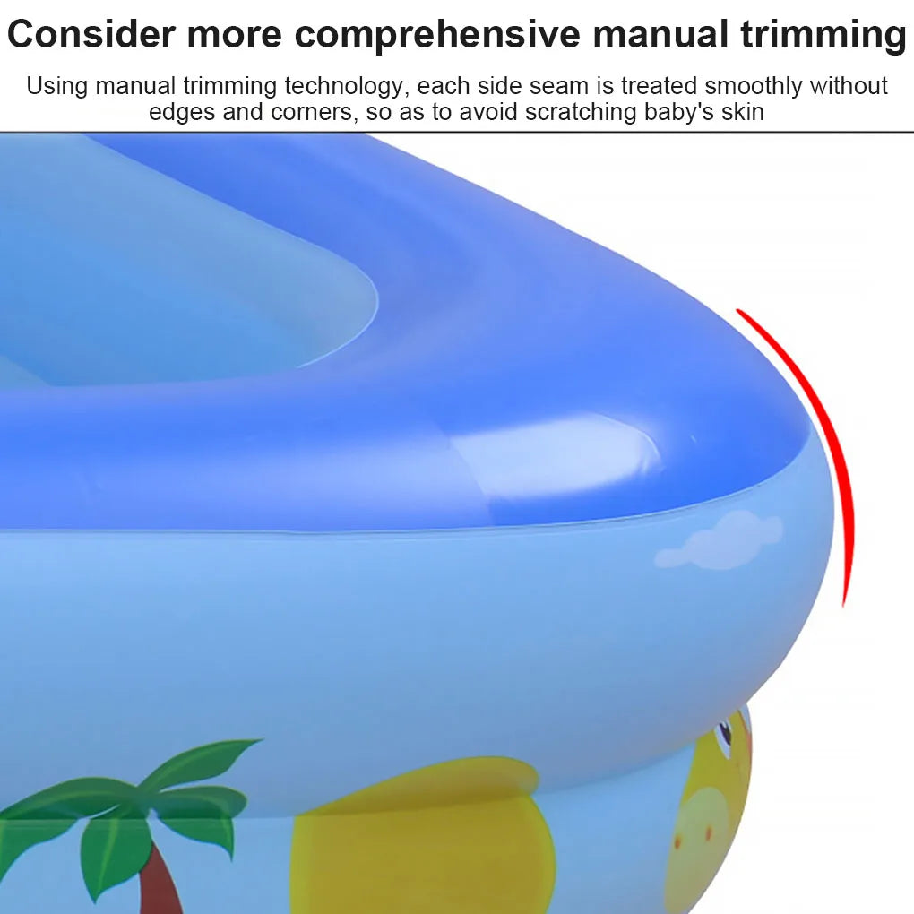 Inflatable Swimming Pool Blow Up Family Kiddie Pool for Kids Adults Babies Toddlers Outdoor Garden Backyard, Rectangle