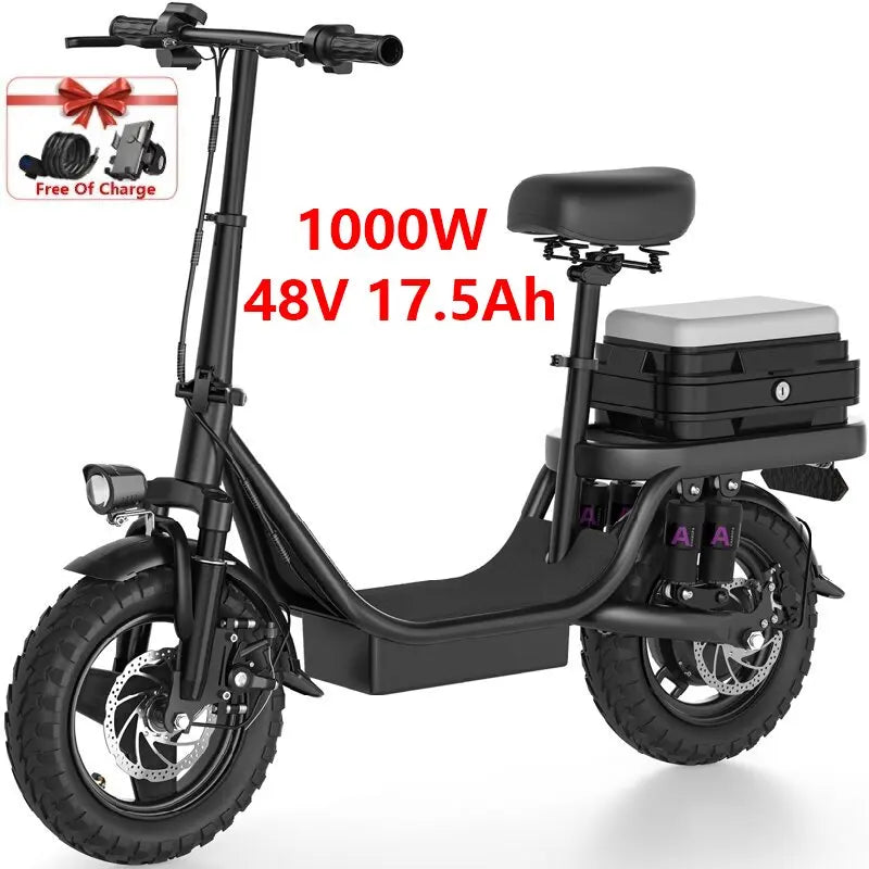 Zefiora S10 14 Inch Electric Bike,30mile 48v 15ah 17.5ah 1000w Ebike,capable Of Climbing 25° Slopes,for Cycling Electric Bicycle