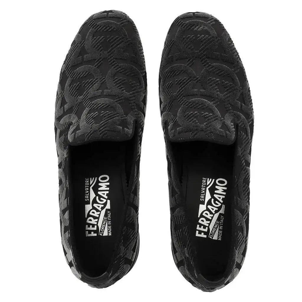 Ferragamo | Salvatore Ferragamo Men's Black Lens Gancini Slip On Loafers