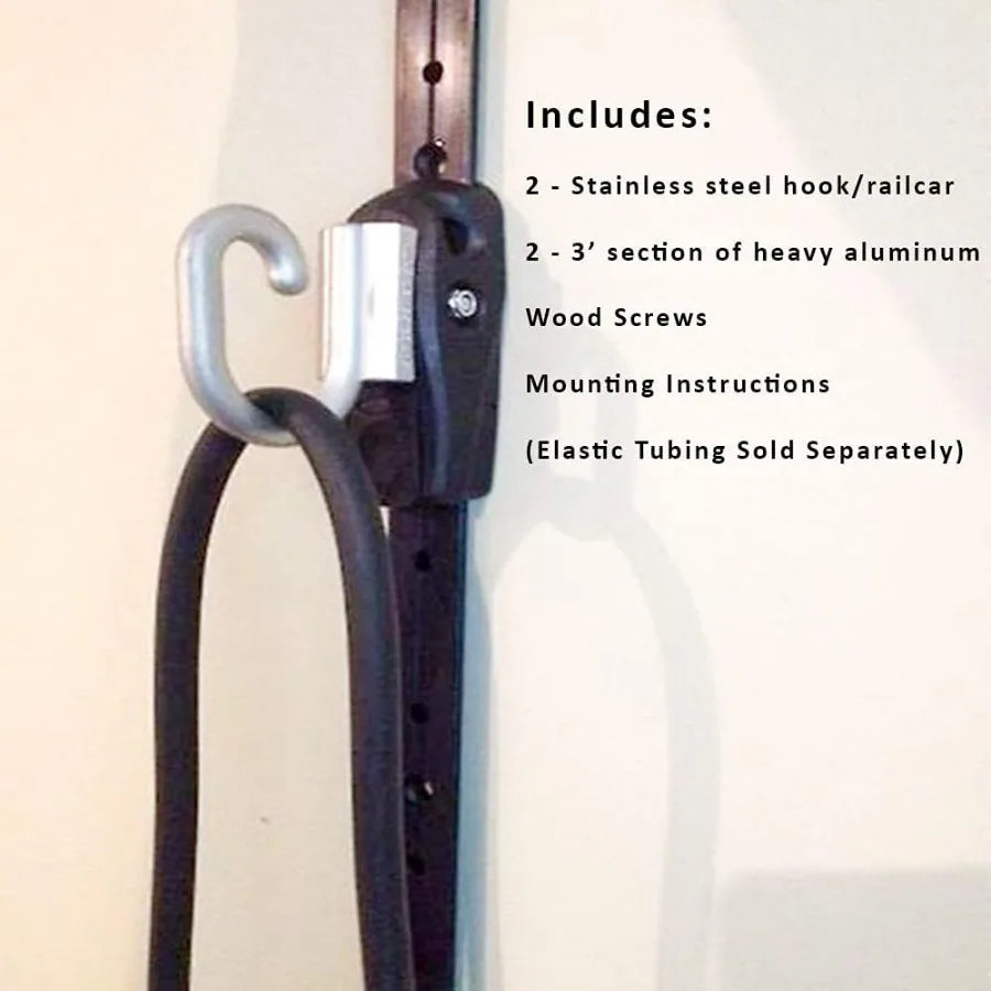 Kinetic Bands Space Saver Gym Resistance Bands Exercise Equipment for at Home Fitness Workout | Resistance Band Wall Anchor with