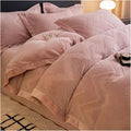 Dark Grey Soft Fluffy Queen Comforter Set for Winter Anti-Static 4-Piece Bedding with Comforter Fitted Sheet Pillow Shams in Pi