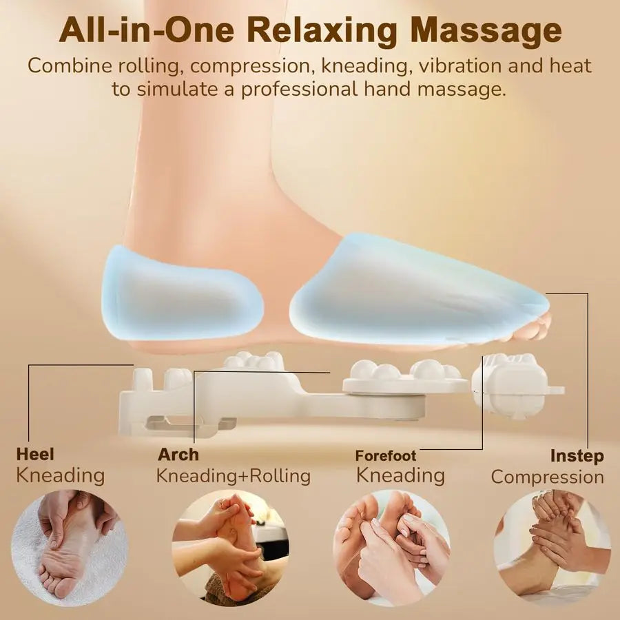 Foot Massager Machine with Heat Deep Kneading Foot Massager with Vibration amp Compression for Plantar Fasciitis amp Neuropathy