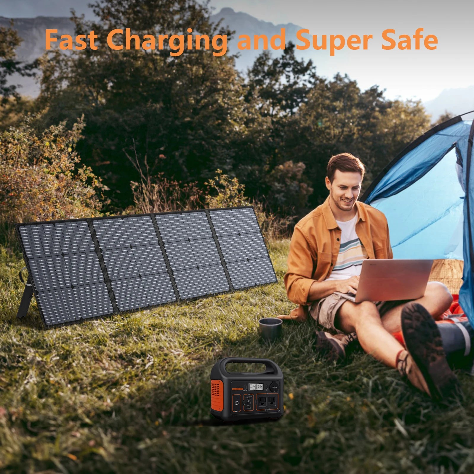 MHPOWOS Portable Solar Panel 800W 440W 400W 220W 110W Foldable Solar Charger Emergency Backup Power Supply For PowerStation RV