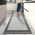 Non-Slip Kitchen Rug Set of 2 - Extra Large Runner and Small Mat, Washable Absorbent Floor Mats for Sink Area