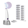 Sonicsmooth Pro+ Dermaplane Razor for Women with LED Light, 16 Blades & 2 Exfoliation Tips - Peach Fuzz Remover