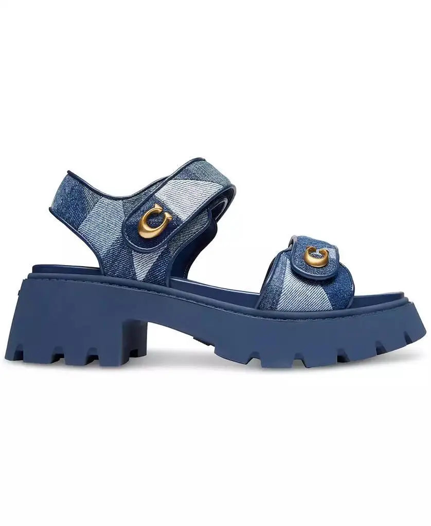 COACH | Brynn Patchwork Denim Platform Sandals