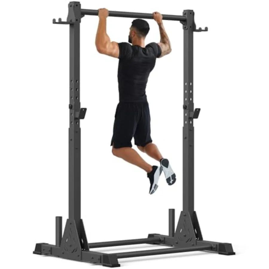 Freestanding Pull Up Bar Stand for Home Gym Outdoor Indoor Strength Training with Adjustable Dip Bars 600lbs Capacity Black