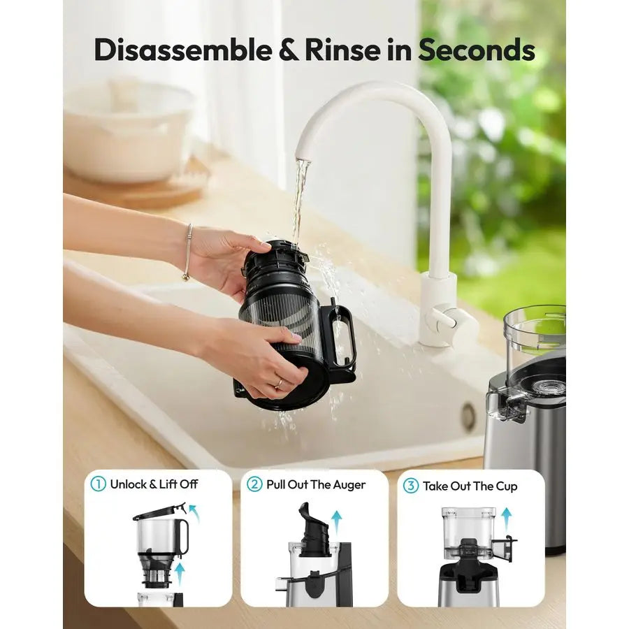 Press Juicer Machines, 5.6 Wide Feed Chute Juicer Machines with 400W, Slow Masticating Juicer for Whole Fruits amp Vegetables, H