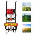 2 Stroke Mini Tiller Cultivator Garden Tiller Gas Powered Hand Rotary Cultivator Rototiller 52cc Commercial Tiller Gas Powered