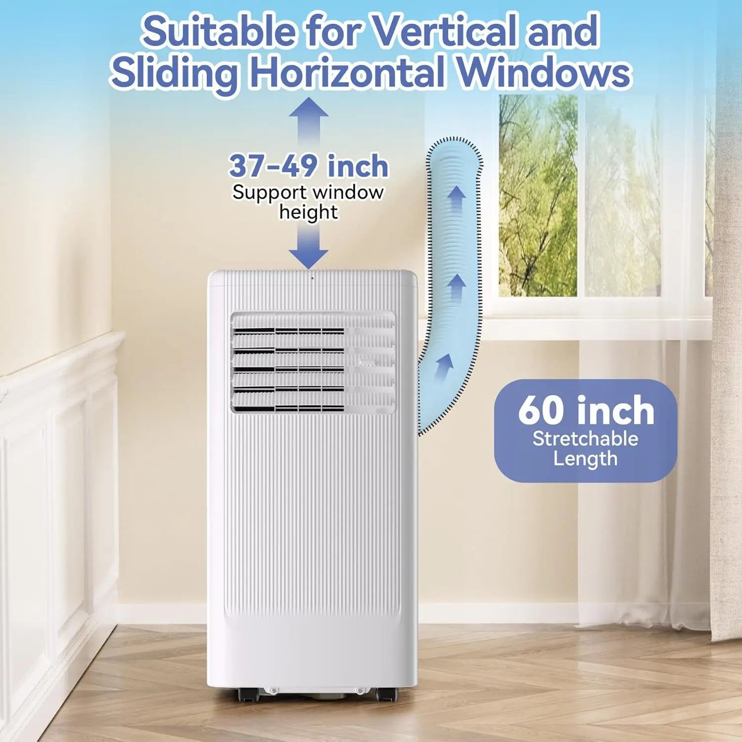 Portable Air Conditioner, 10000 BTU Standing Cooling Remote AC Unit Sets with Dehumidifier Fan Functions, Cools Up to 560 Sq. Ft