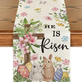 Easter Bunny Linen Table Runner Bunny Dining Table Cloth Placemat Easter Bunny Spring Linen Table Runner Holiday Party Decor