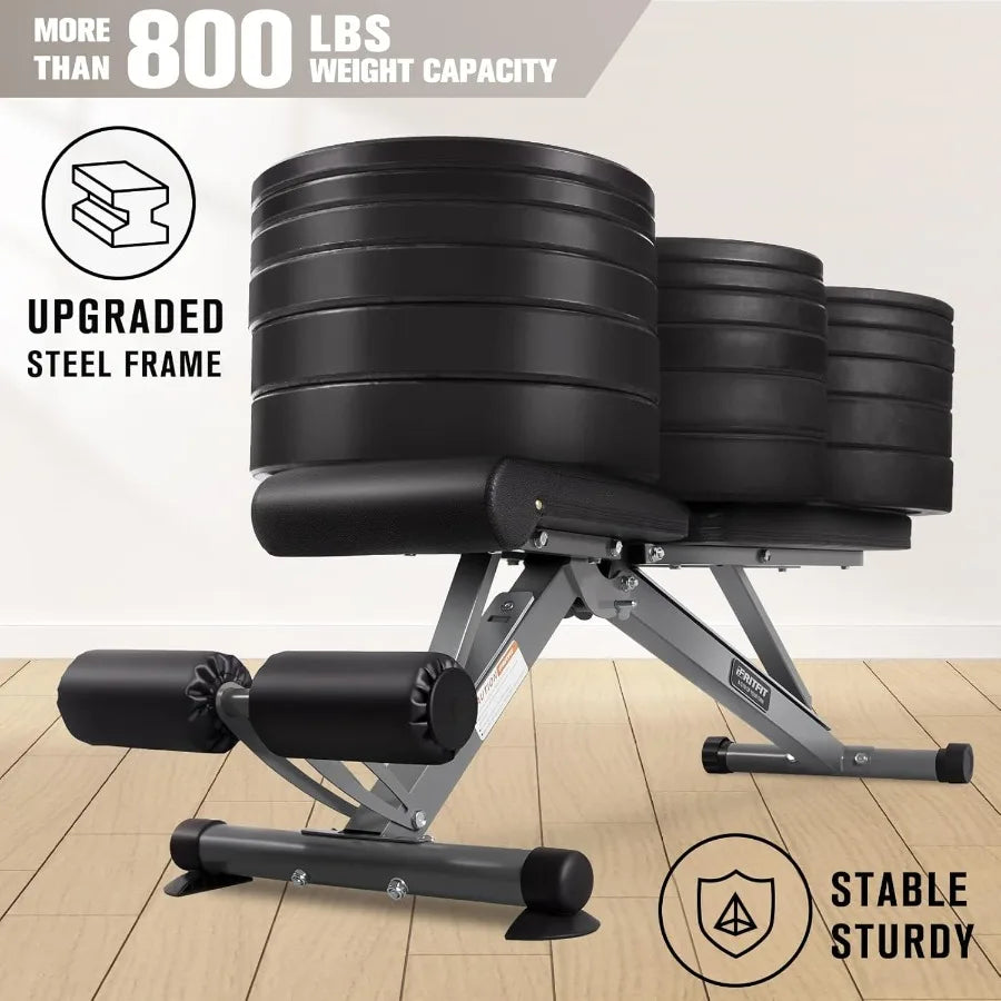 Adjustable and Foldable Utility Weight Bench with Multiple Back Positions for Home Gym Use: Offers Decline Incline and Flat Set