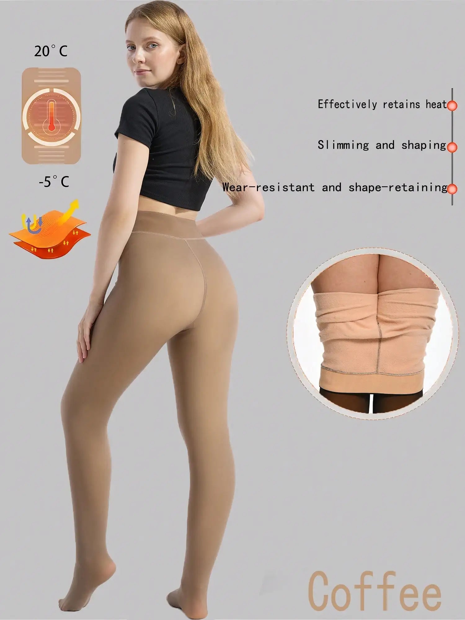 Woman Thermal Tights Sexy Translucent Fleece Leggings Pantyhose Slim Winter Warm Thick Velvet Stockings Female Streetwear Pants