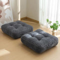 6" Washable Floor Pillow Cushion for Adults Meditation Cushion Pillow Large Square Floor Sitting Removable Tufted Corduroy Cove