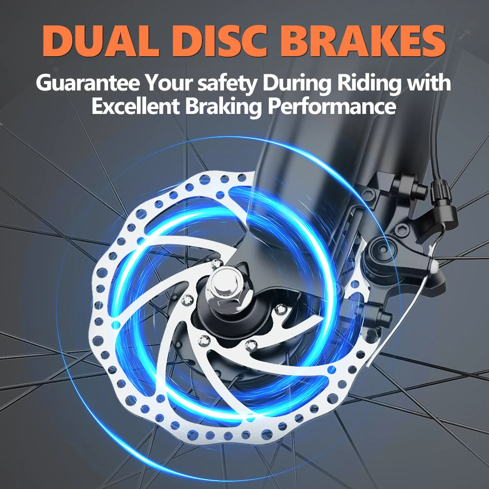 Kickwey LD20 Adult Electric Bike 1500w 32MPH 48V20ah Mountain Electric Bicycle 20 Inch Fat Tire Motorcycle E Bike