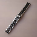 18mm 19mm 20mm 21mm 22mm 24mm Stainless Steel Watch Bracelet Silver with Black Curved End Watchbands Women Men Metal Watch Strap