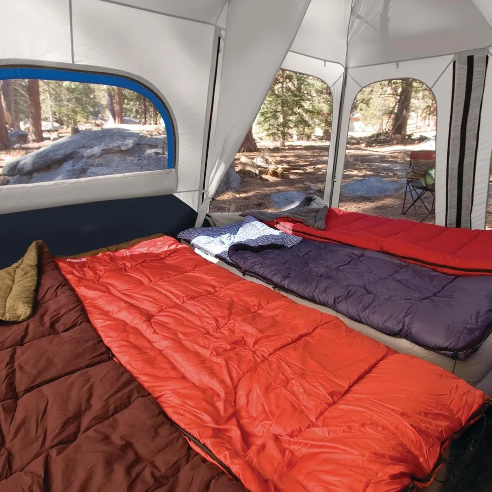 Instant Camping Tent with 1-Minute Setup, Large Family Tent with Pre-Attached Poles, Air Vent, & Carry Bag, Sets Up in About