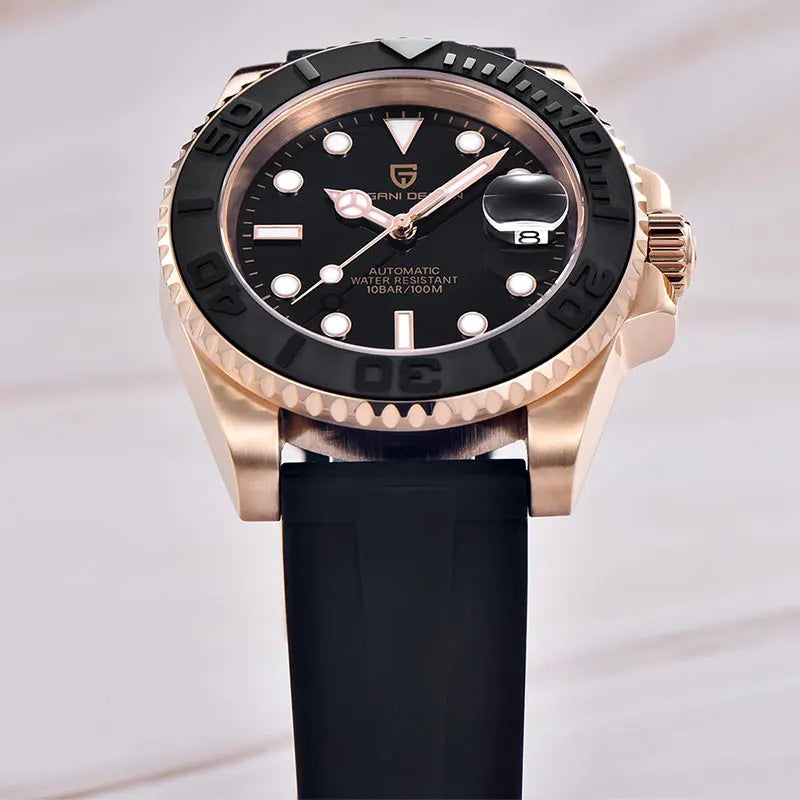 New PAGANI DESIGN 40mm Men's Wristwatch 100M Waterproof Mechanical Watches Ceramic bezel Sapphire Glass Automatic Men Watch 1651