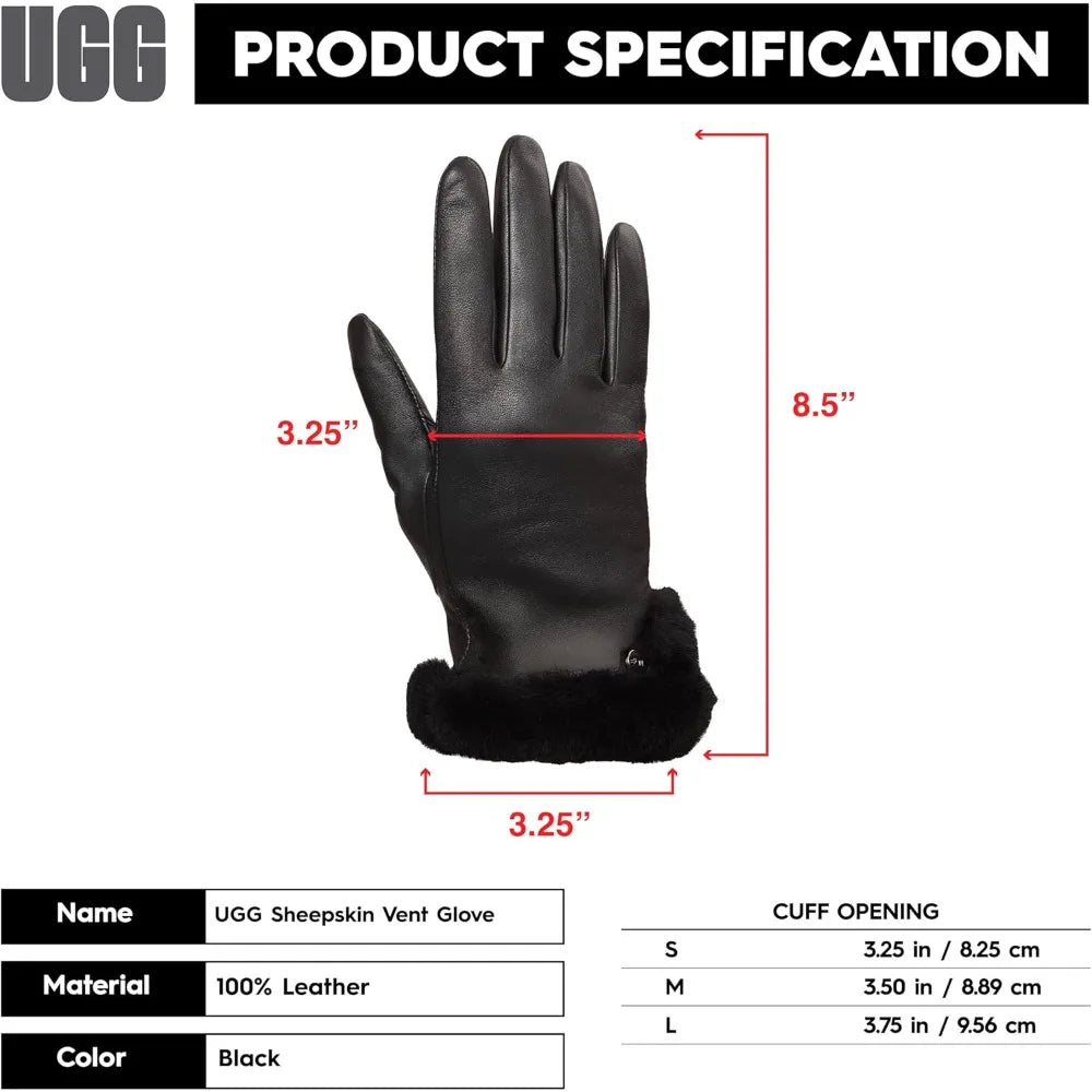 Women's Sheepskin Leather Gloves with Touchscreen Conductive Palm Technology for Enhanced Comfort and Functionality