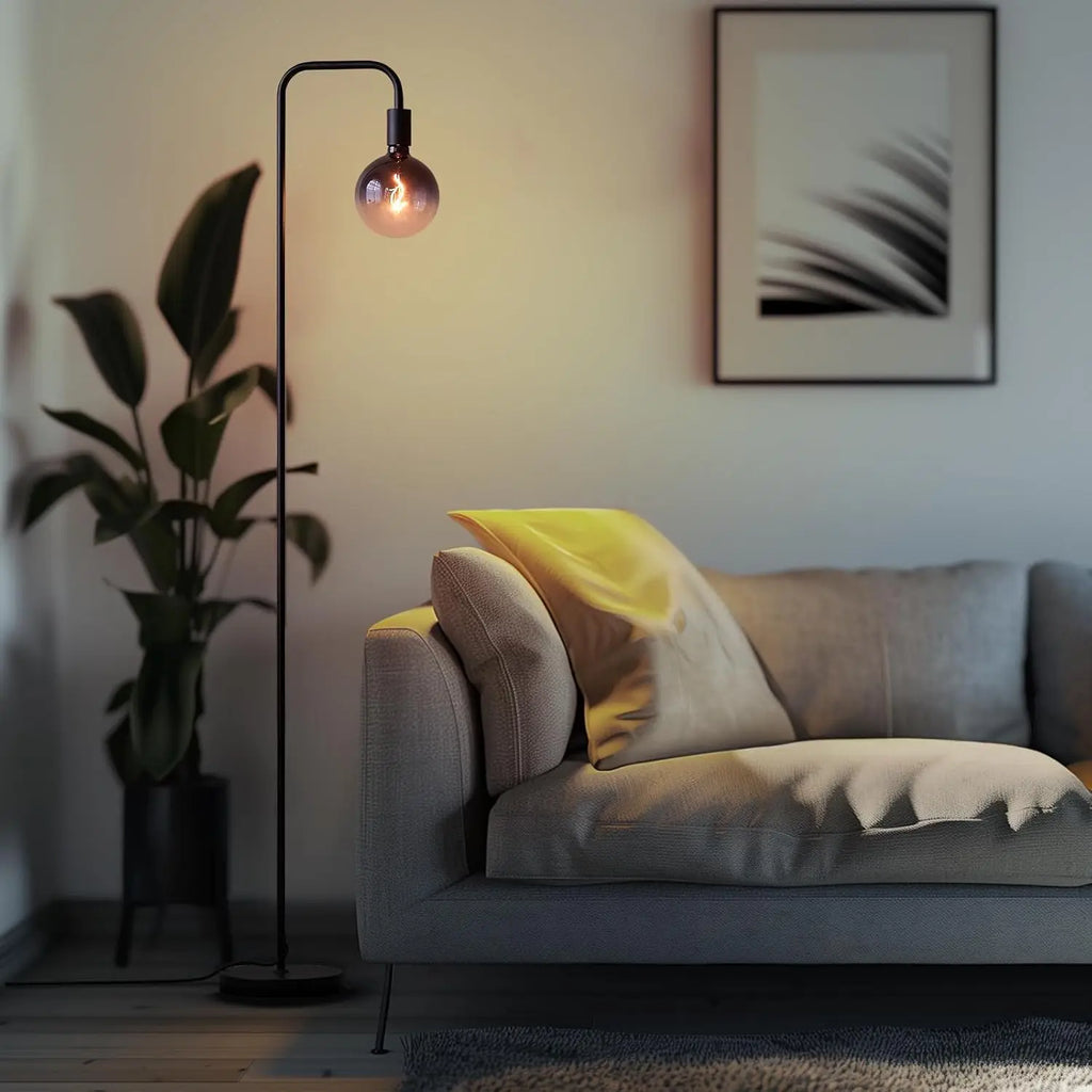 3-Piece Industrial Lamp Set with Dimmable Table Lamps and Floor Lamp, Includes Gradient Bulbs for Living Room and Bedroom