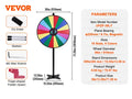 SucceBuy 18/24/36 inch Spinning Prize Wheel 14 Slots Spinning Wheel Tabletop  Floor Standing Win Fortune Spin Games in Party Pub